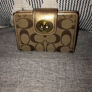 Gold Coach Wallet